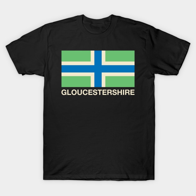 Gloucestershire County Flag - England T-Shirt by CityNoir